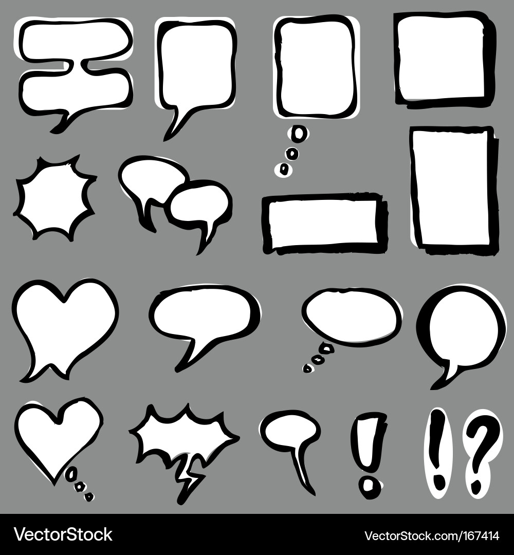 Speech Bubbles Collection Vector Image