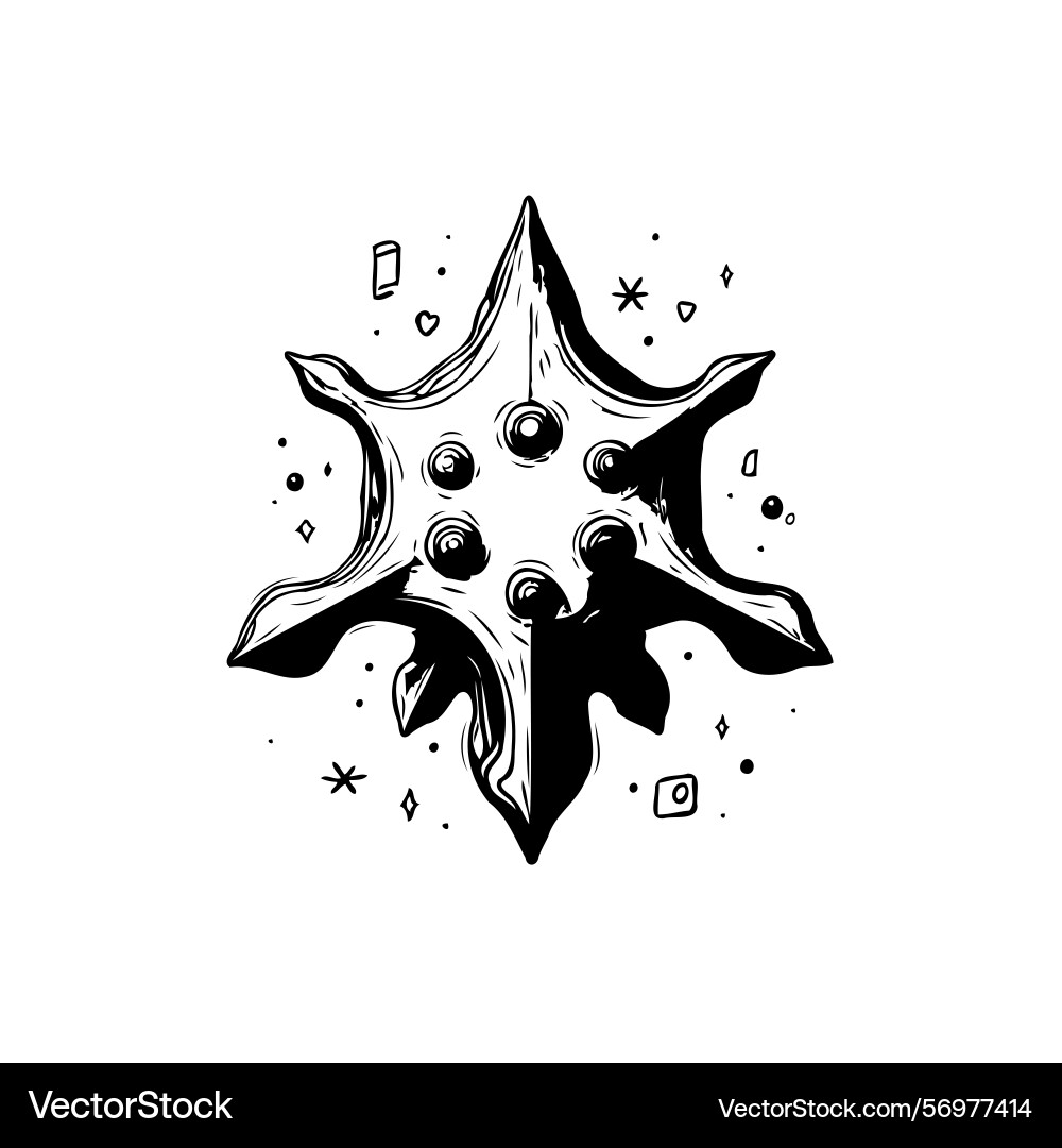 Stylized mystical celestial entity with orb-like Stylized mystical celestial entity with orb-like Vector Image