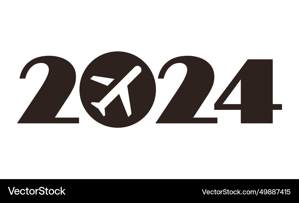 2024 - Reiseflugurlaub 2024 - Reiseflugurlaub vektorbild