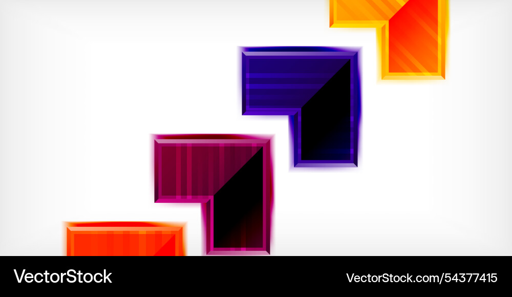 Arrow symbols created with 3d effects and line Vector Image