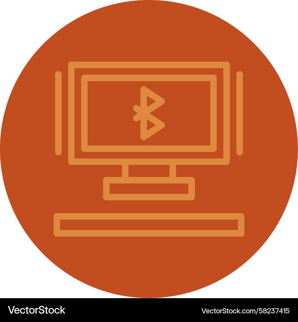 Bluetooth Connection Line Icon Vector Image