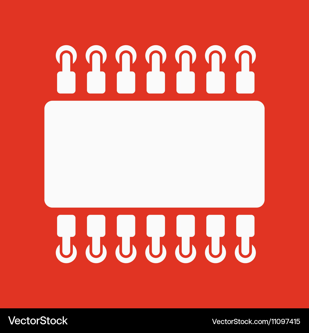 Chip icon hardware and processor technology Vector Image