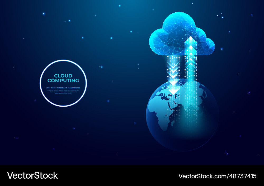 Data Transfer Cloud Computing vector image