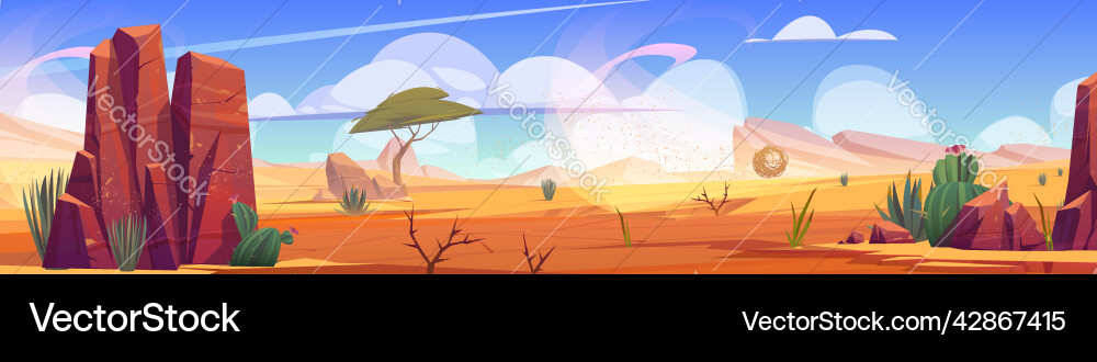 Desert of africa natural landscape background Desert of africa natural landscape background vector image