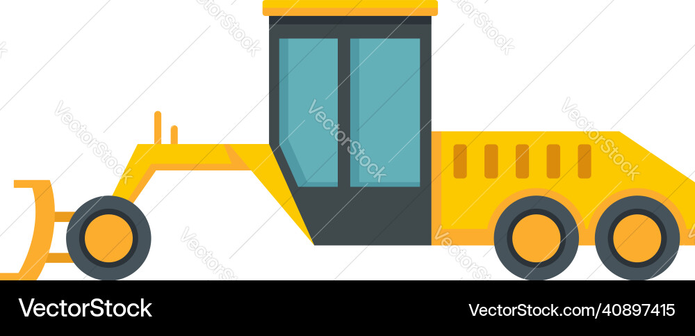 Grader machine utility icon flat isolated Grader machine utility icon flat isolated vector image