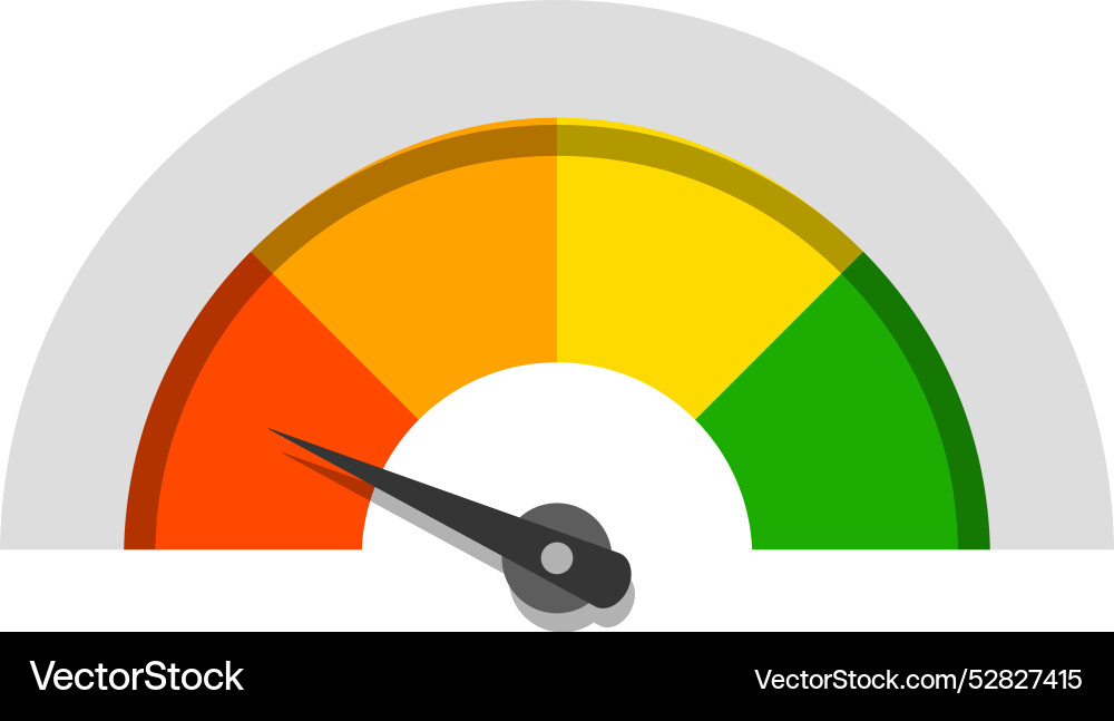 Performance rating meter score gauge success Performance rating meter score gauge success vector image