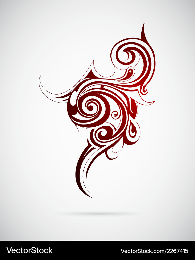 Tribal Spiral Tattoo Vector Image