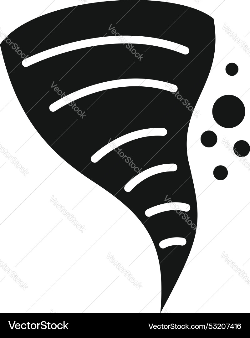 Black tornado rotating and destroying with debris Black tornado rotating and destroying with debris Vector Image