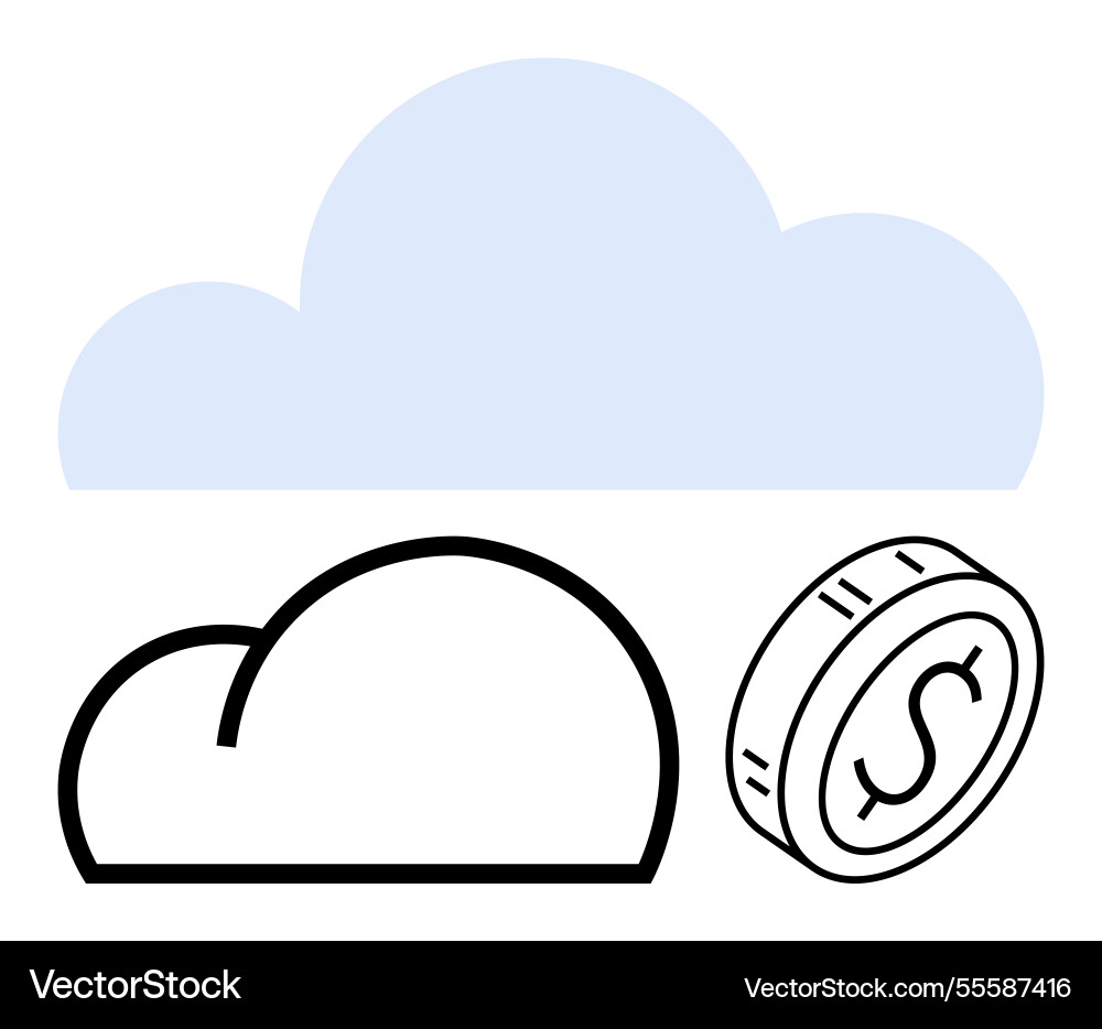 Cloud computing concept with digital icon Cloud computing concept with digital icon Vector Image