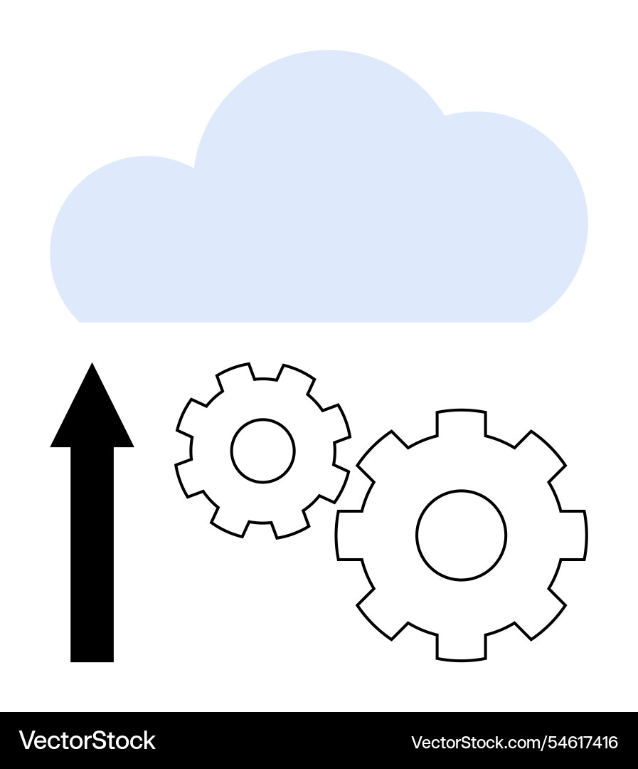 Cloud Computing und Automatisierung mit Getrieben Cloud Computing und Automatisierung mit Getrieben vektorbild