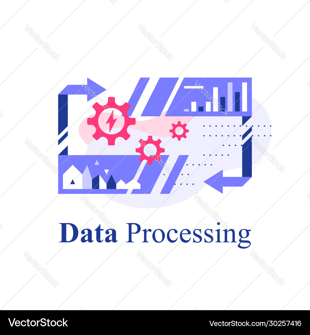 Data Processing & Storage Technology vector image