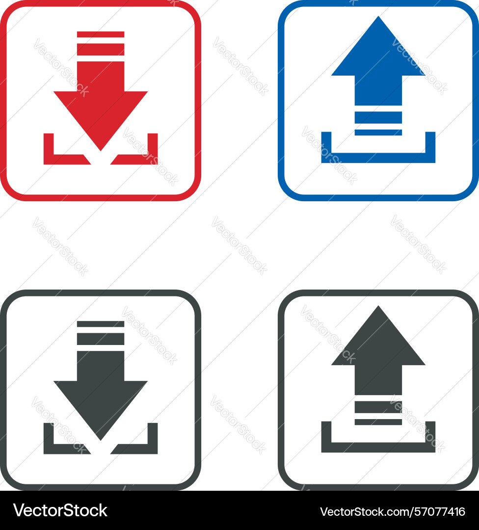 Download upload sign template design eps 10 Vector Image