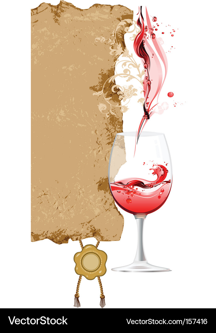 Elegant Wine List Template Vector Image
