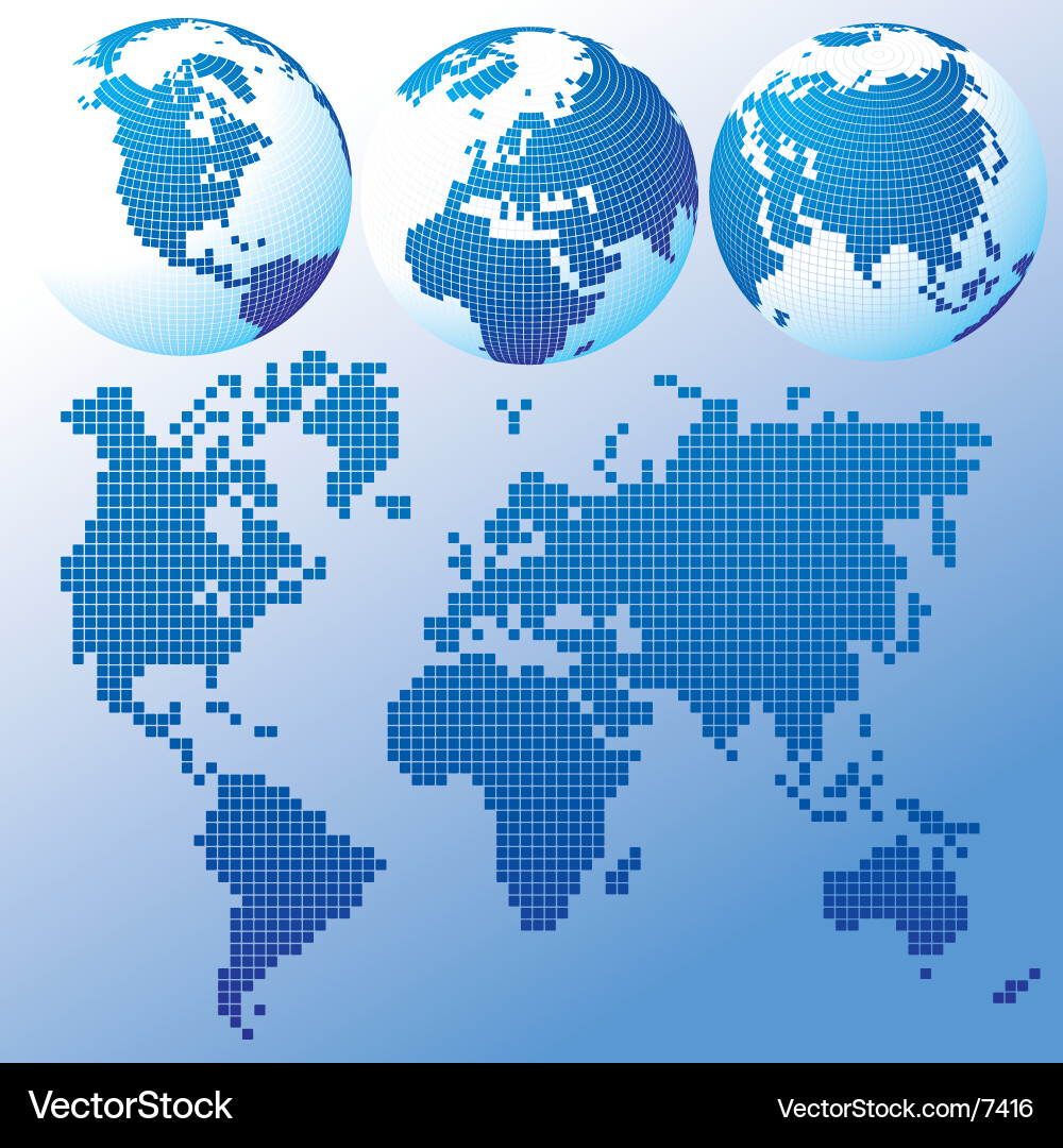 Global Dots Map vector image