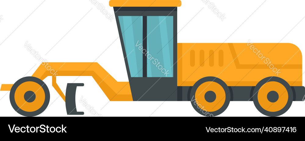 Grader machine road icon flat isolated Grader machine road icon flat isolated vector image