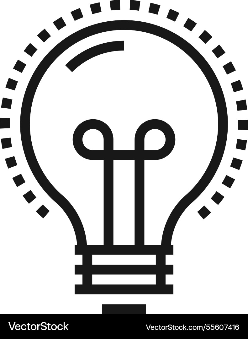 Idea flat line web icon concept Idea flat line web icon concept Vector Image