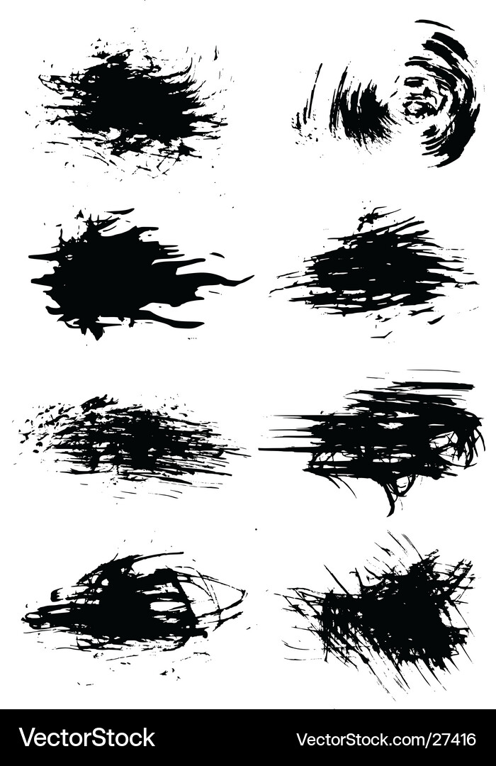 Ink Splatter Grunge Textures Vector Image