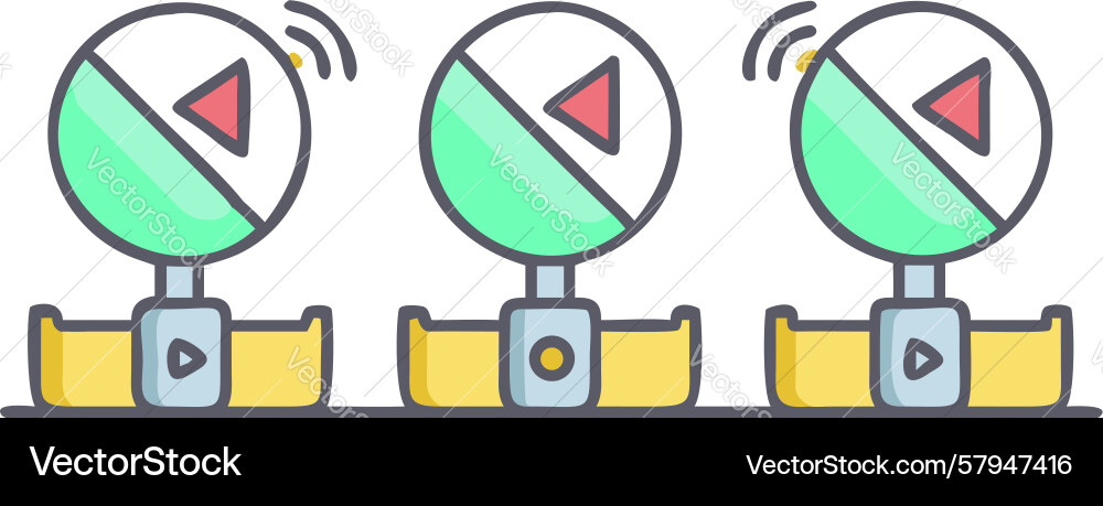 Signal Lights Progress Array vector image