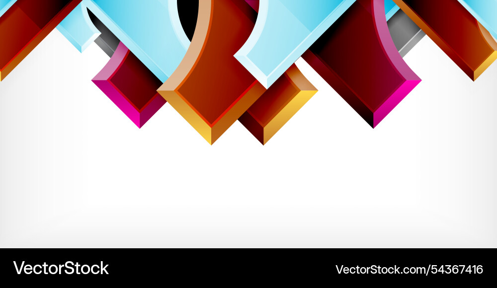 Square arrow shapes with round elements Vector Image