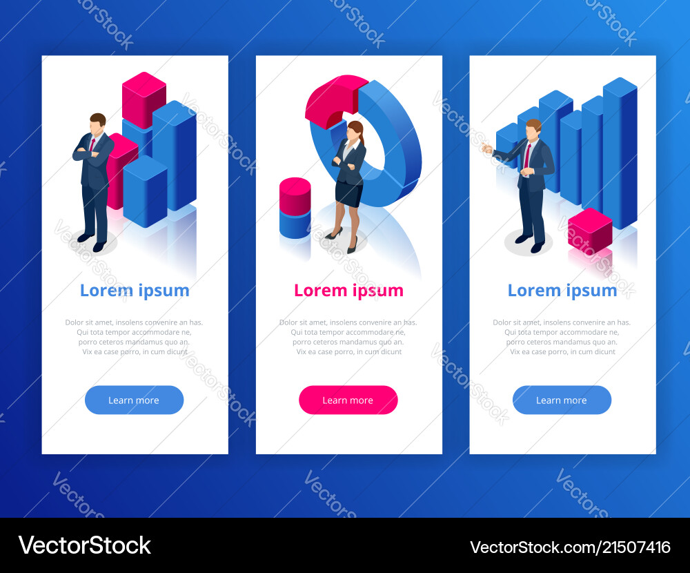 Strategy and planning web banner data Strategy and planning web banner data vector image