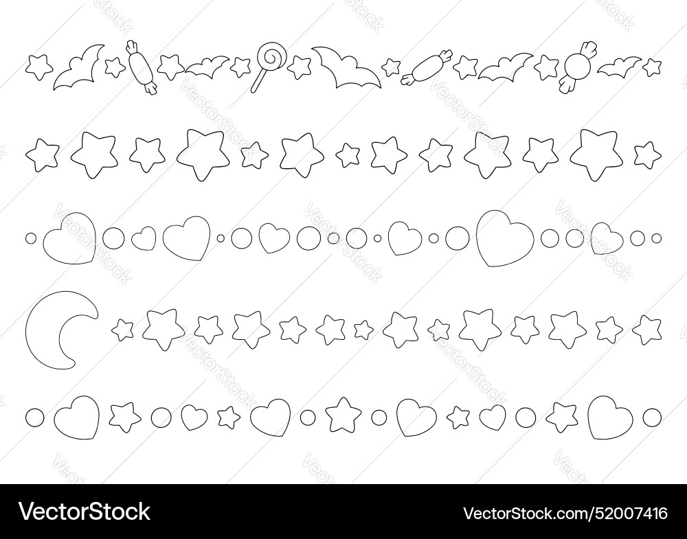Underlines and text separators collection Vector Image