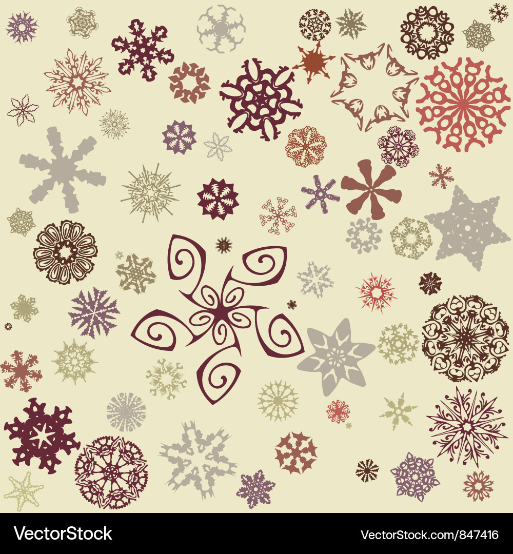 Winter Snowflake Background Vector Image