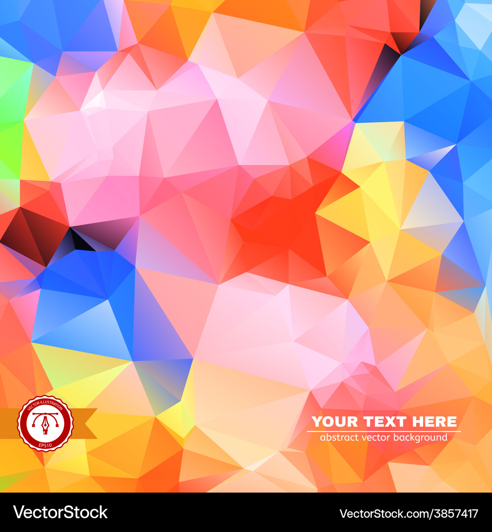 Abstract colorful triangles background vector image