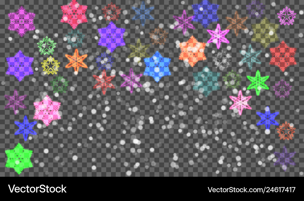 Christmas snow falling snowflakes on dark Christmas snow falling snowflakes on dark vector image