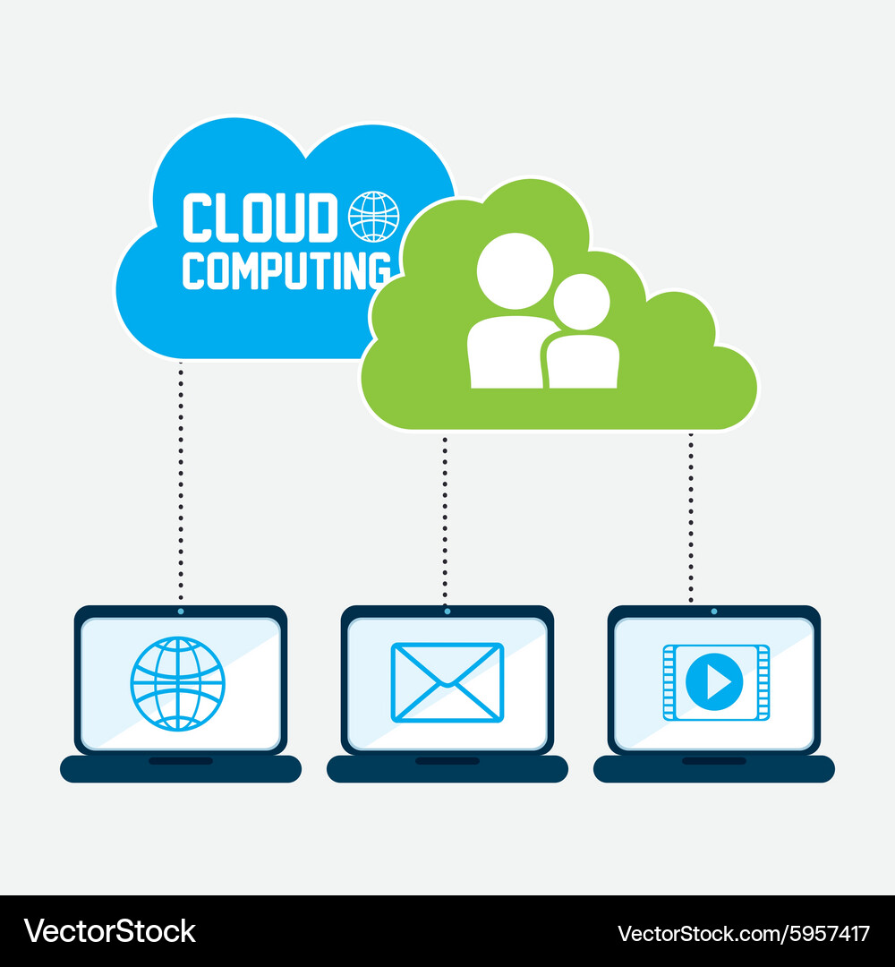 Cloud computing design Vector Image