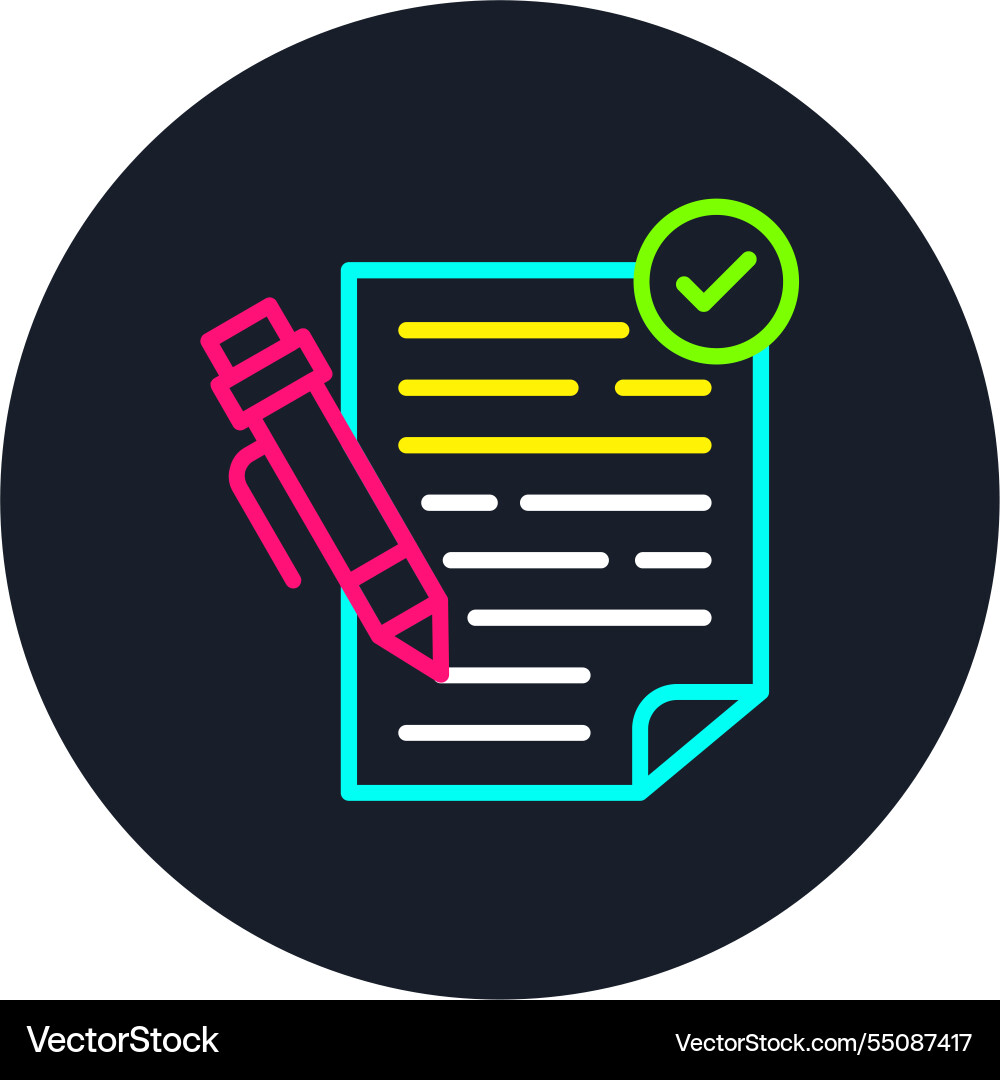 File line multi color icon Vector Image