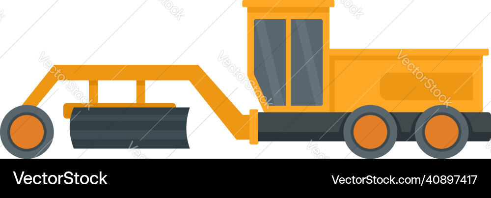 Grader machine grapple icon flat isolated Grader machine grapple icon flat isolated Vector Image