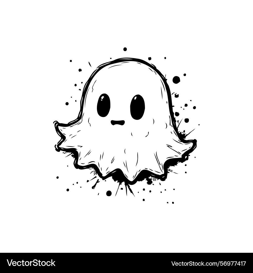 Playful spectral character artwork capturing Vector Image