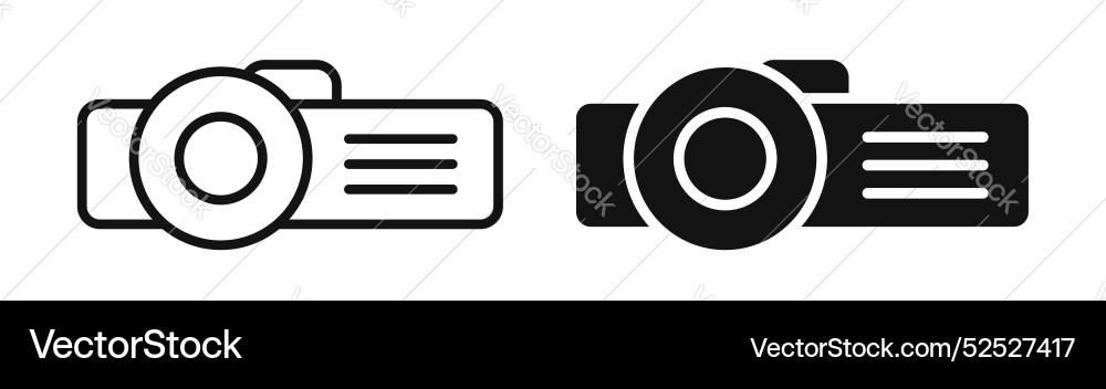 Projector thin line icon set Projector thin line icon set vector image