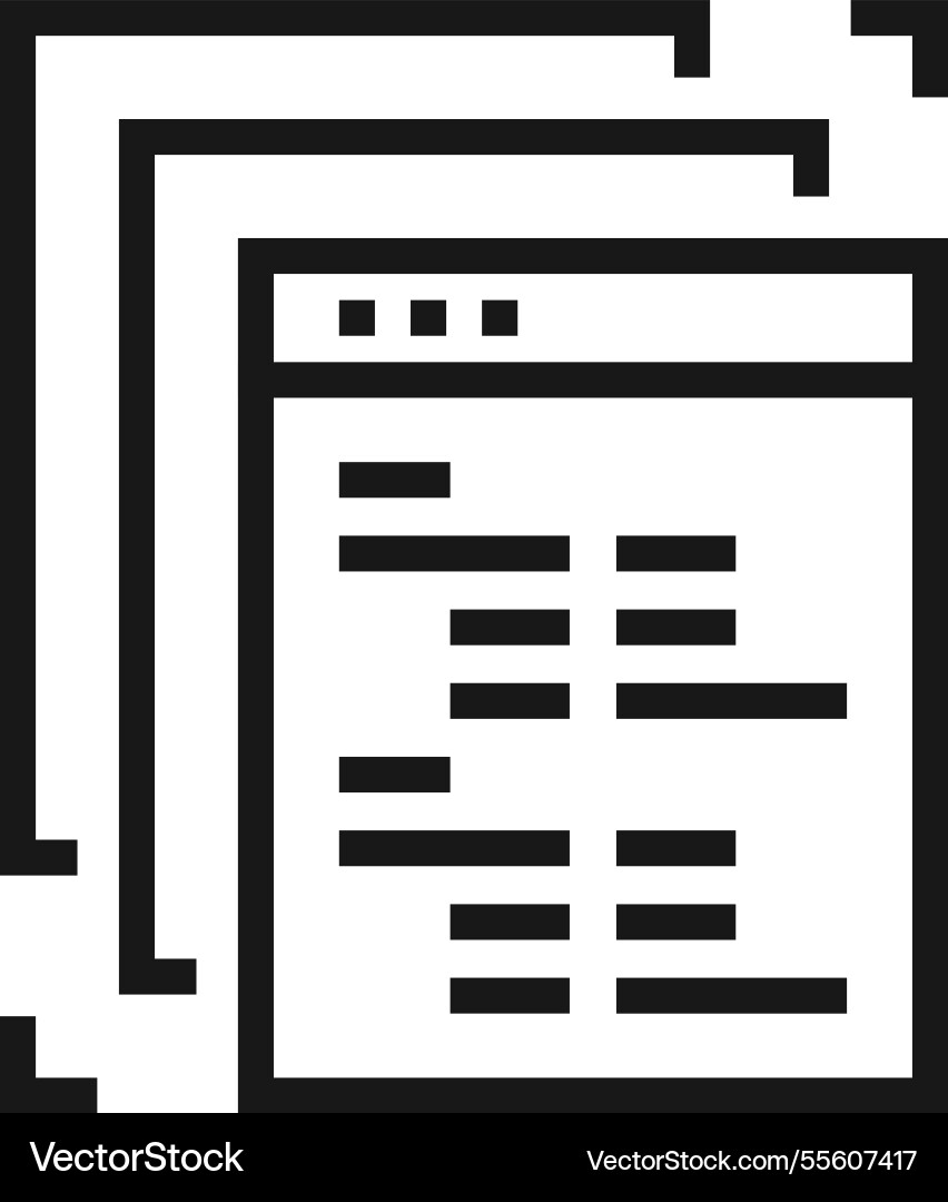 Quellcode Flat line web icon concept Quellcode Flat line web icon concept vektorbild