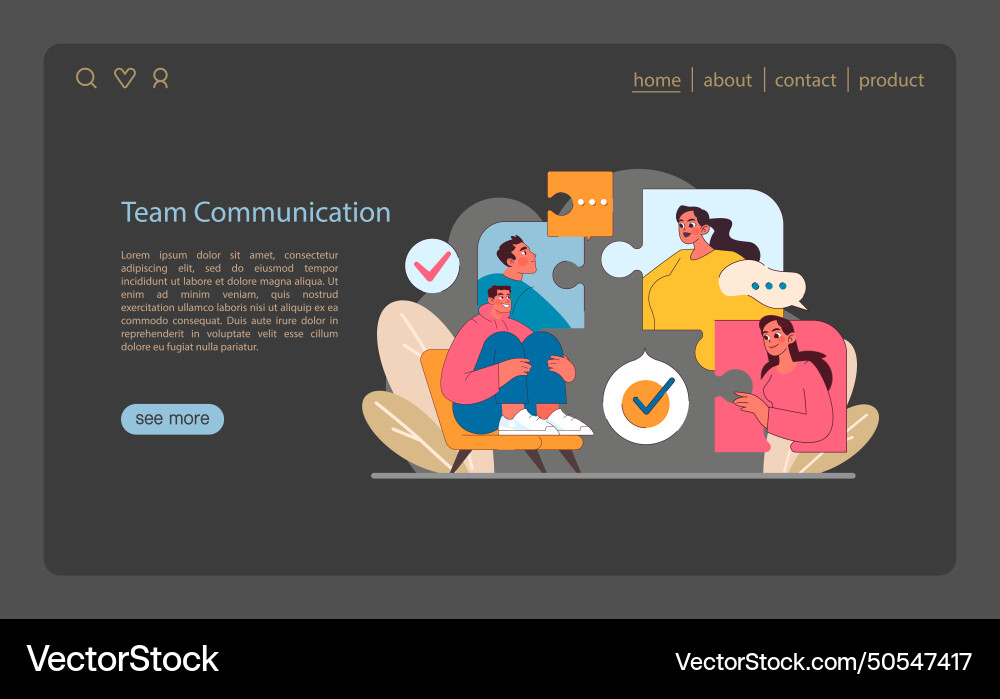 Team communication in it project management Vector Image