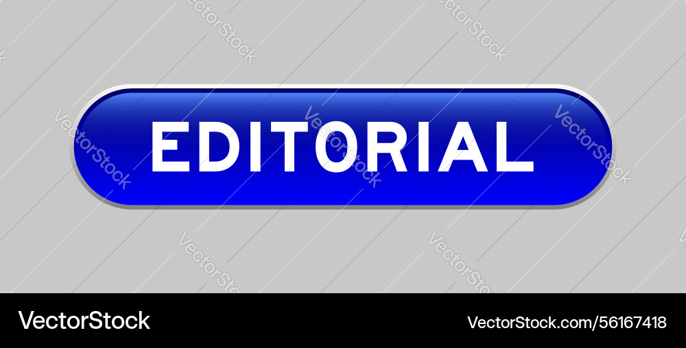 Blue color capsule shape button with word Blue color capsule shape button with word Vector Image