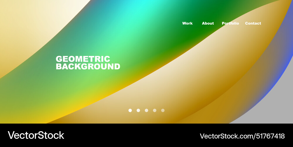Dynamic flowing shapes concept design composition Vector Image