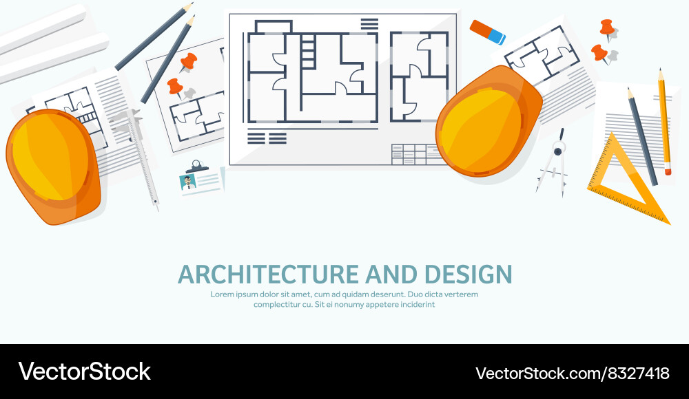 Engineering and architecture vector image