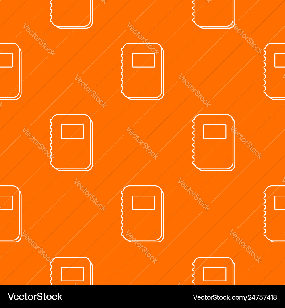 Notebook pattern orange Vector Image