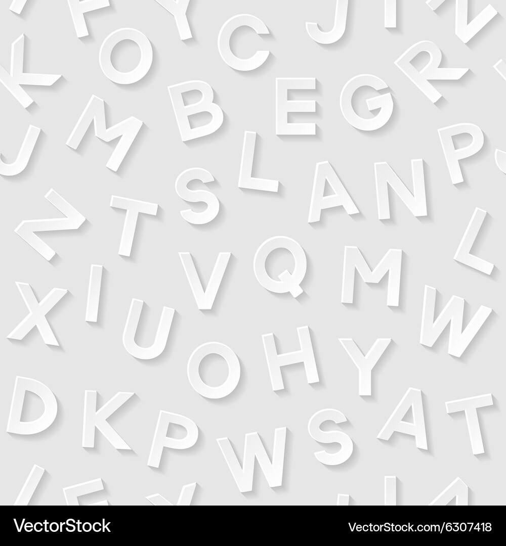 Seamless pattern with alphabet Vector Image
