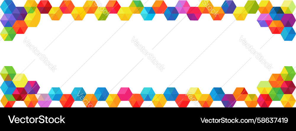 Colorful Hexagonal Grid Pattern Vector Image