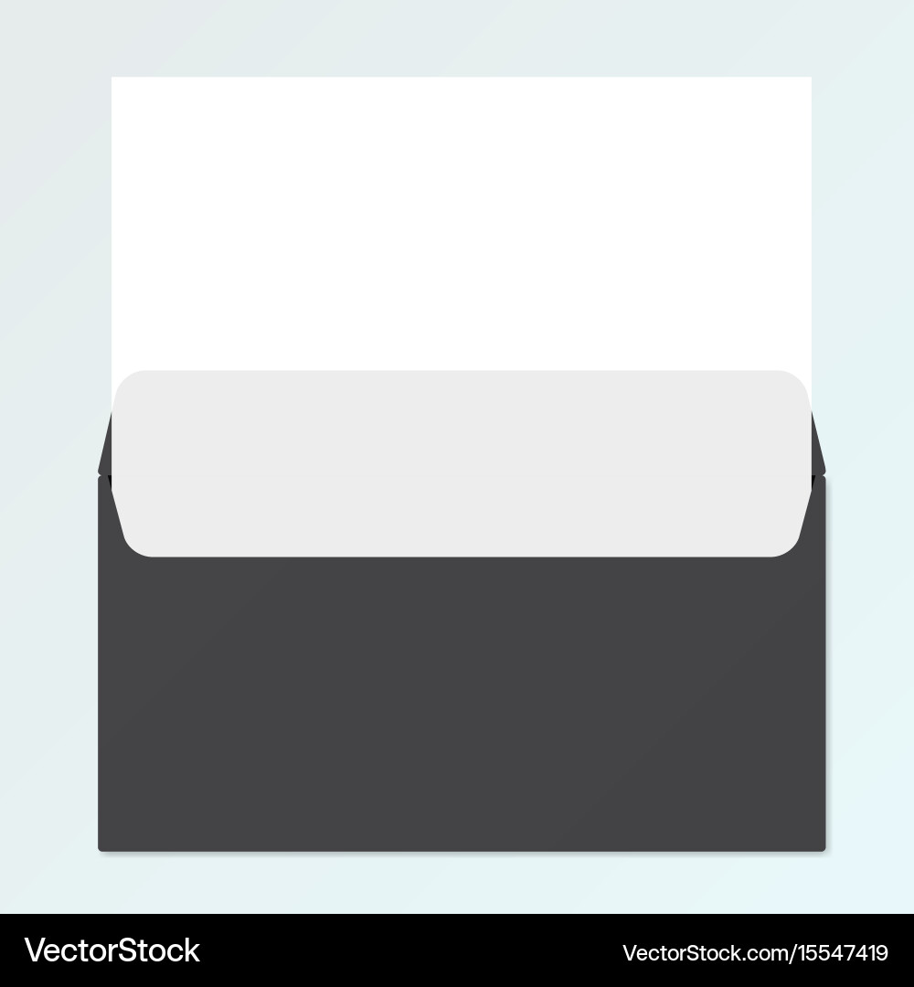 Dl envelopes front and back view open close vector image