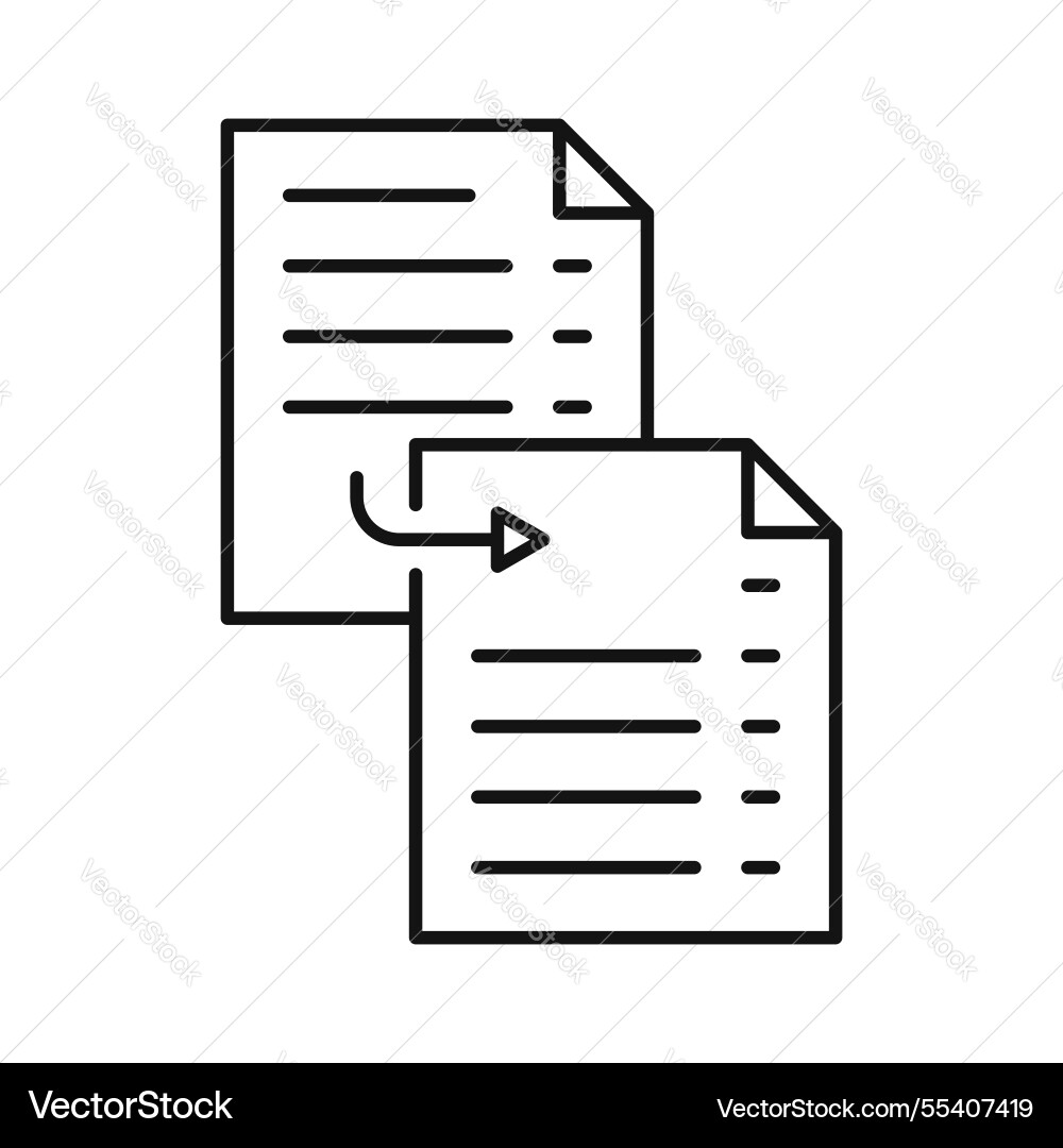 Duplicate icon simple thin line vector image