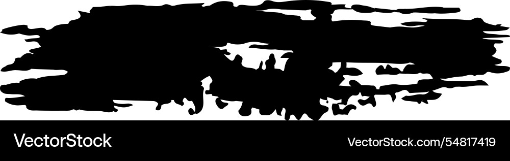 Großer schwarzer Pinselstrich der ein texturiertes Banner erzeugt Großer schwarzer Pinselstrich der ein texturiertes Banner erzeugt Vektorbild