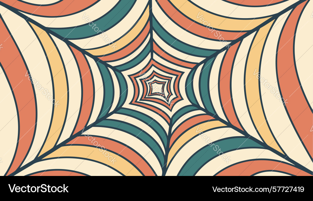 Psychedelic geometric hexagonal tunnel pattern vector image