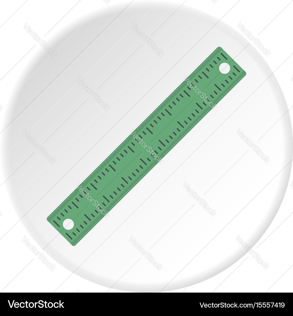 Ruler rectangular shape icon circle vector image