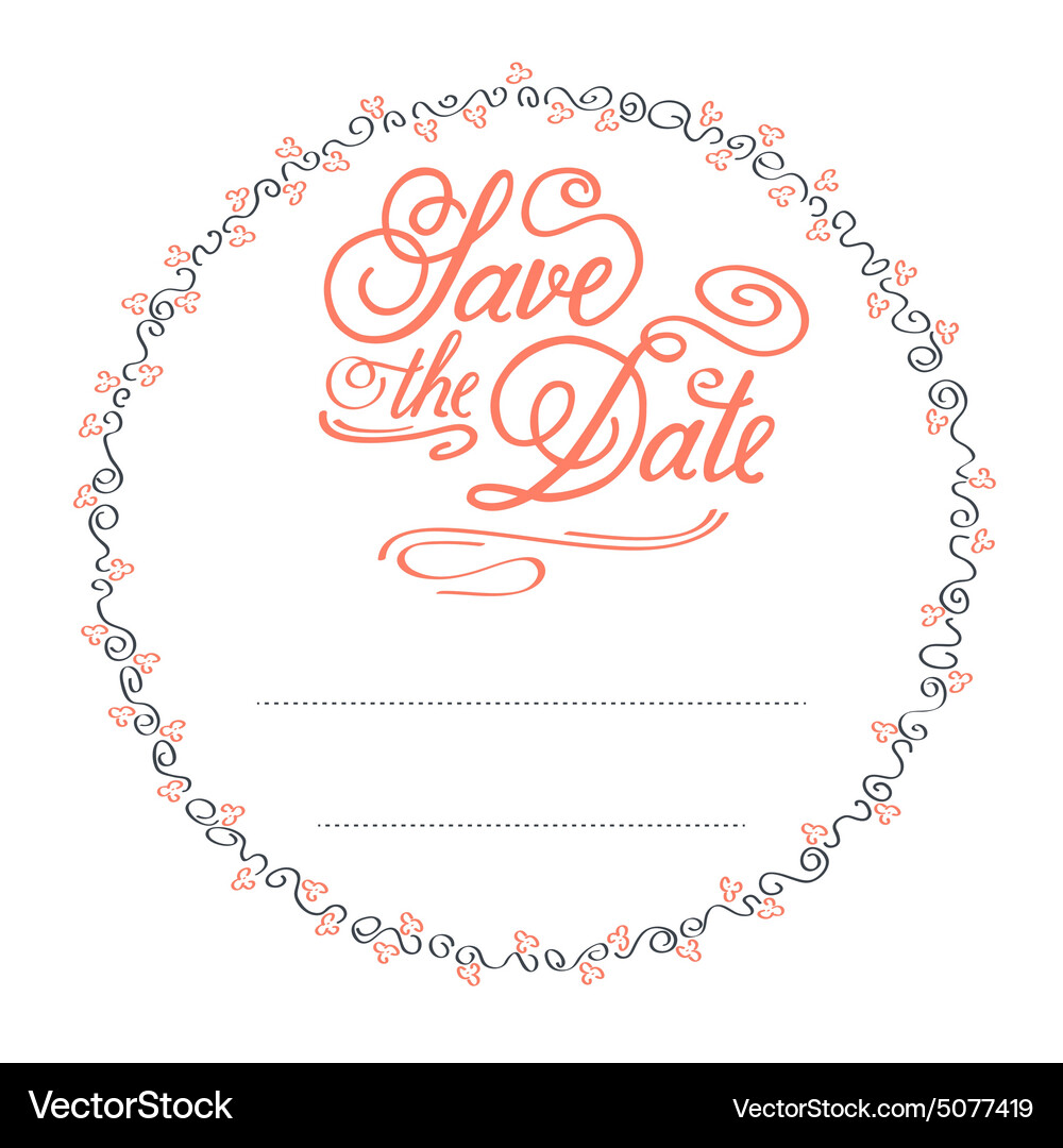 Save the date Vector Image
