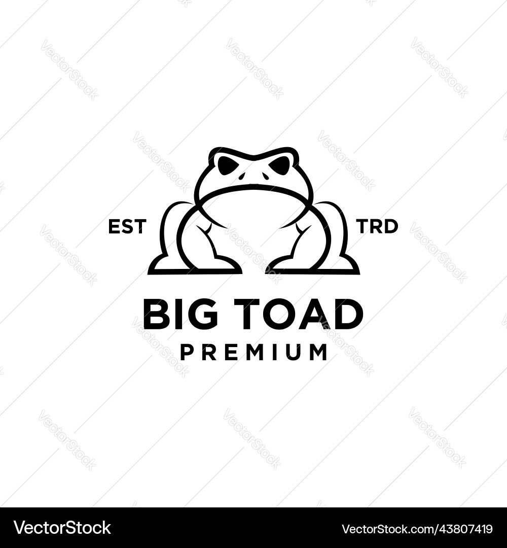 Toad Logo - Simple Amphibian Icon Royalty Free Vector Image