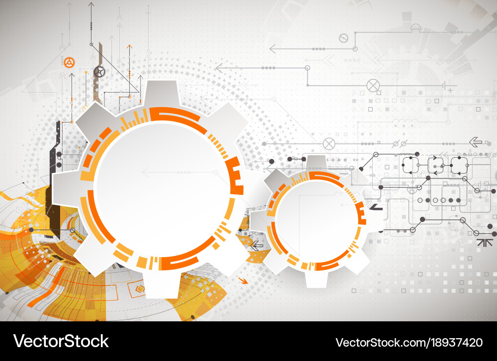 Abstract background with various technological vector image