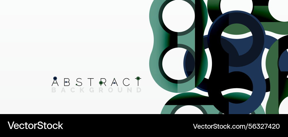 Abstract design features overlapping circles Vector Image